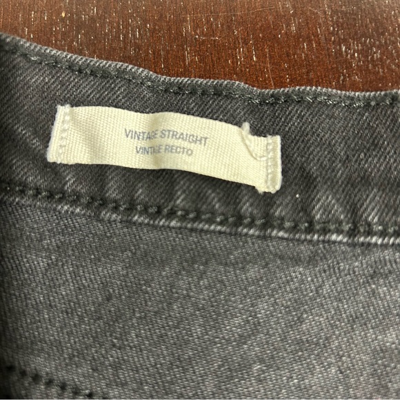 NWT Universal Thread High Rise Vintage Straight Distressed Jeans Black Sz 18/34R - Picture 6 of 13